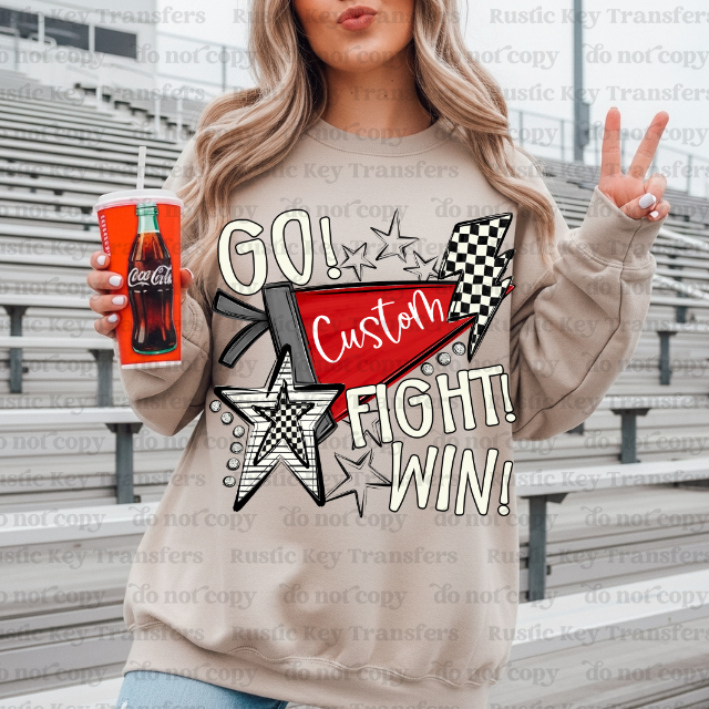 Custom mascot pennant DTF TRANSFER