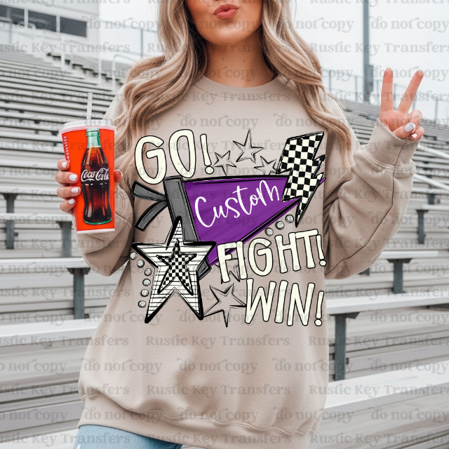 Custom mascot pennant Bow DTF TRANSFER