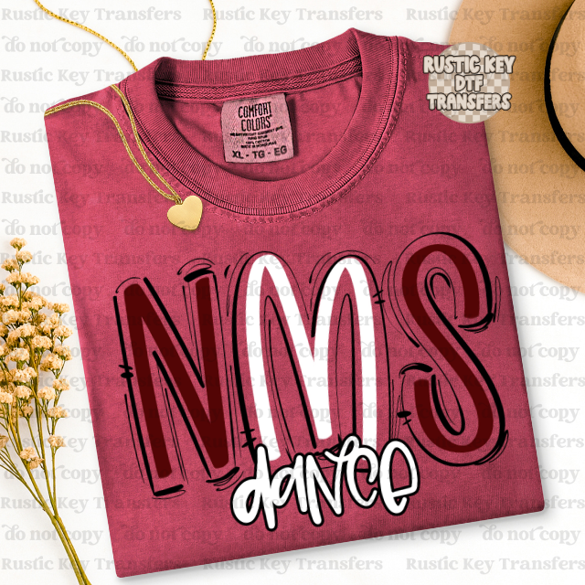 NMS Dance DTF Transfer, Ready to Press