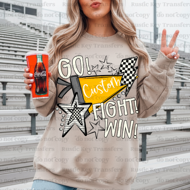 Custom mascot pennant DTF TRANSFER