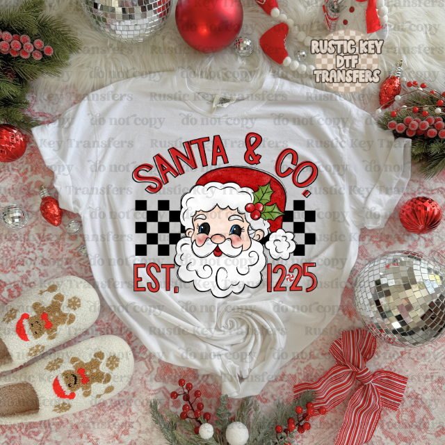 Santa & Co DTF Transfer, Ready to Press
