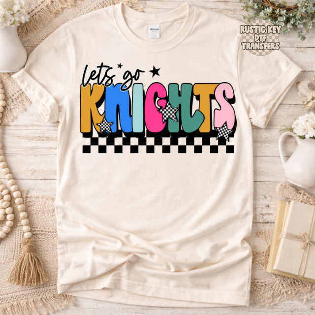 Let's go Knights DTF Transfer, Ready to Press