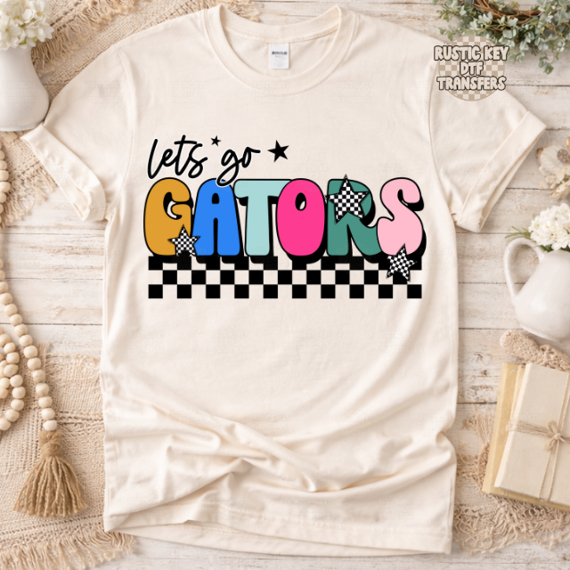 Let's go Gators DTF Transfer, Ready to Press