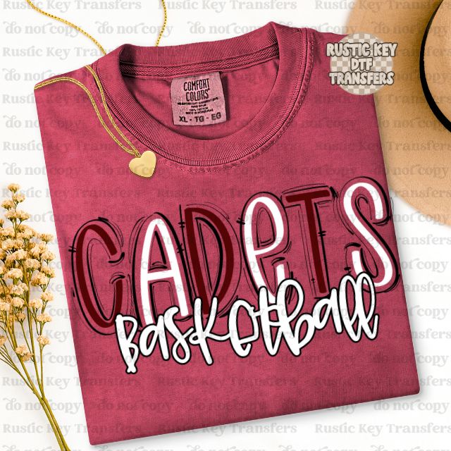 Cadets Basketball DTF Transfer, Ready to Press