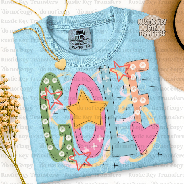 Golf DTF Transfer, Ready to Press