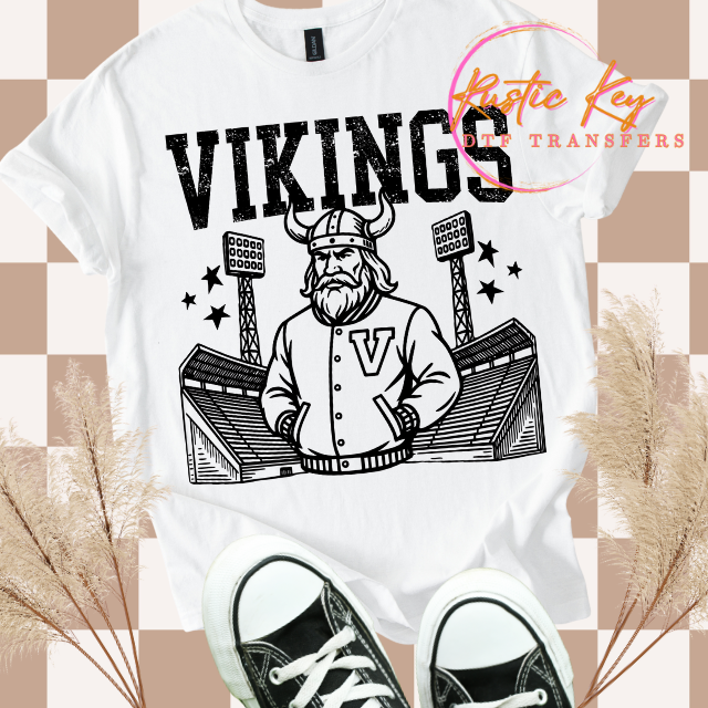 Vikings mascot DTF TRANSFER