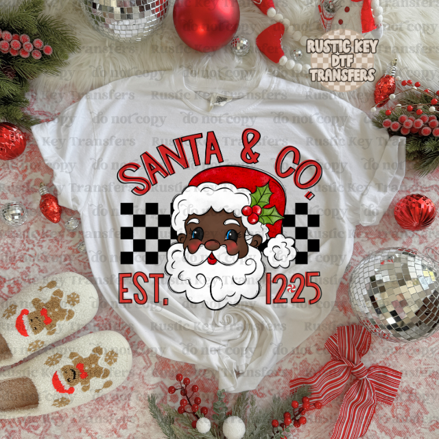 Santa & Co DTF Transfer, Ready to Press