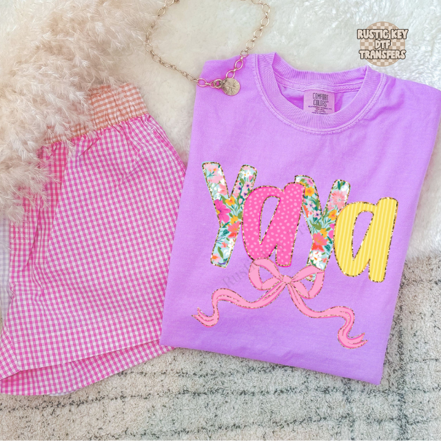 Yaya spring floral DTF Transfer, Ready to Press