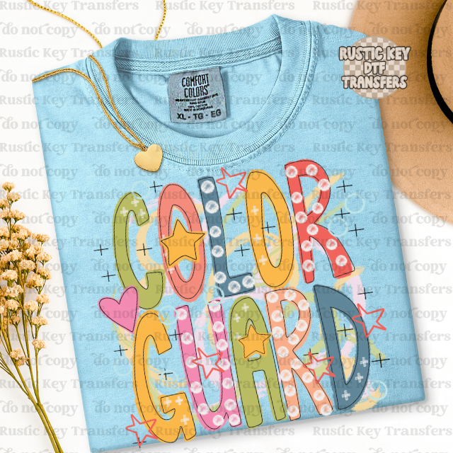 Color Guard DTF Transfer, Ready to Press