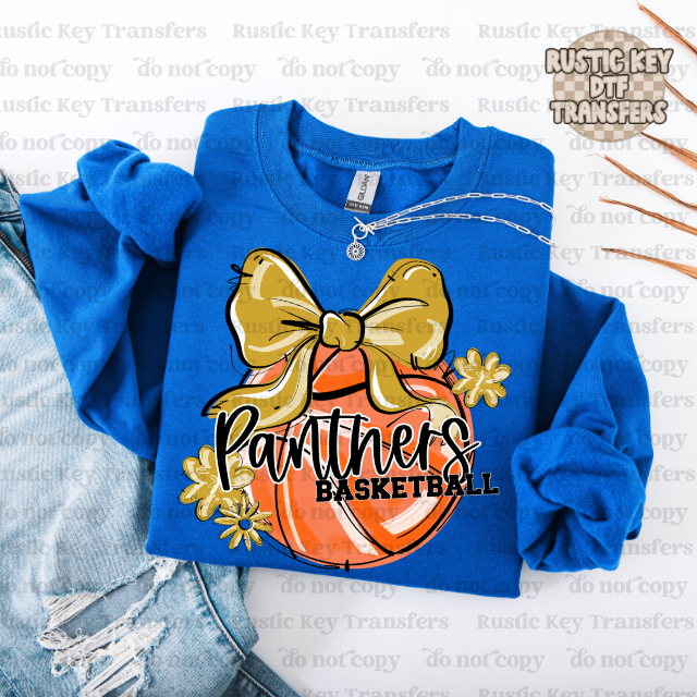 Panthers Basketball DTF Transfer, Ready to Press