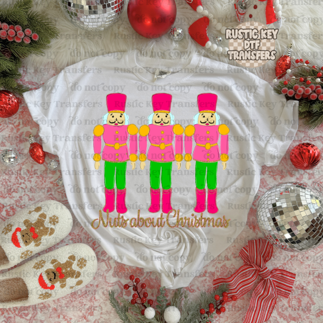 Nuts about Christmas DTF Transfer, Ready to Press