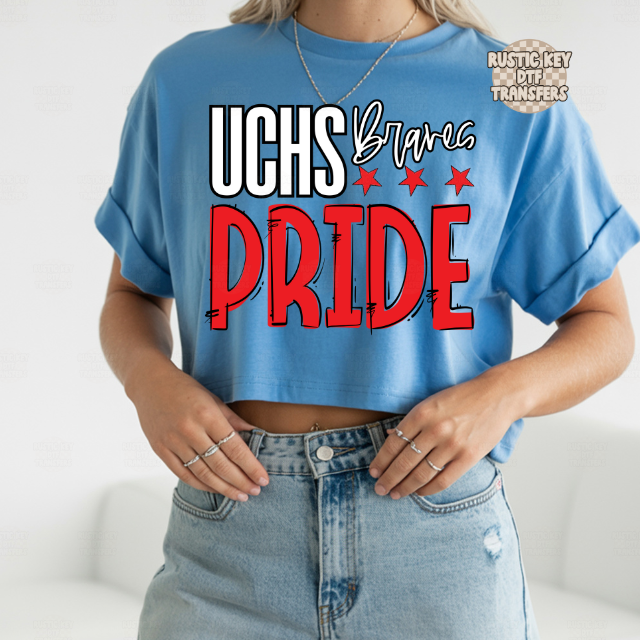 UCHS braves pride DTF Transfer, Ready to Press