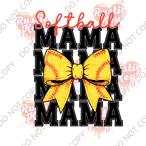 MAMA SOFTBALL DTF TRANSFER