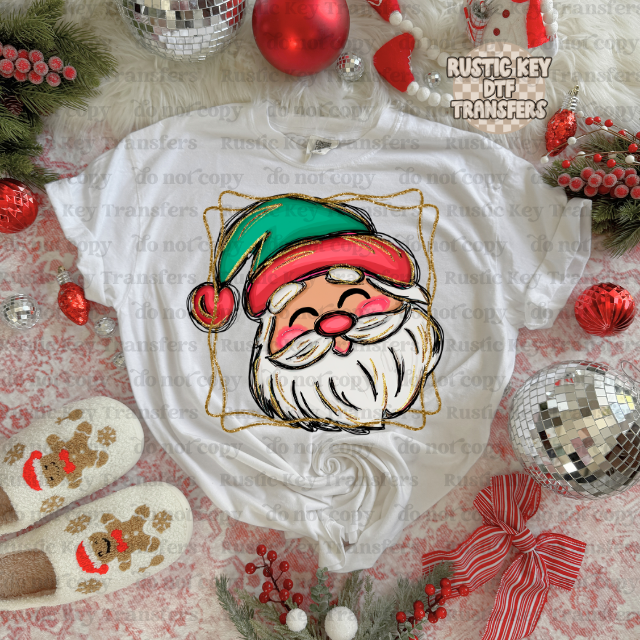 Santa DTF Transfer, Ready to Press