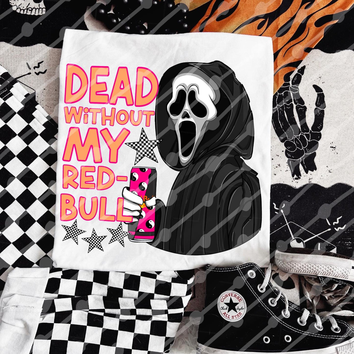 Dead without my redbull DTF TRANSFER Rustic Key Transfers