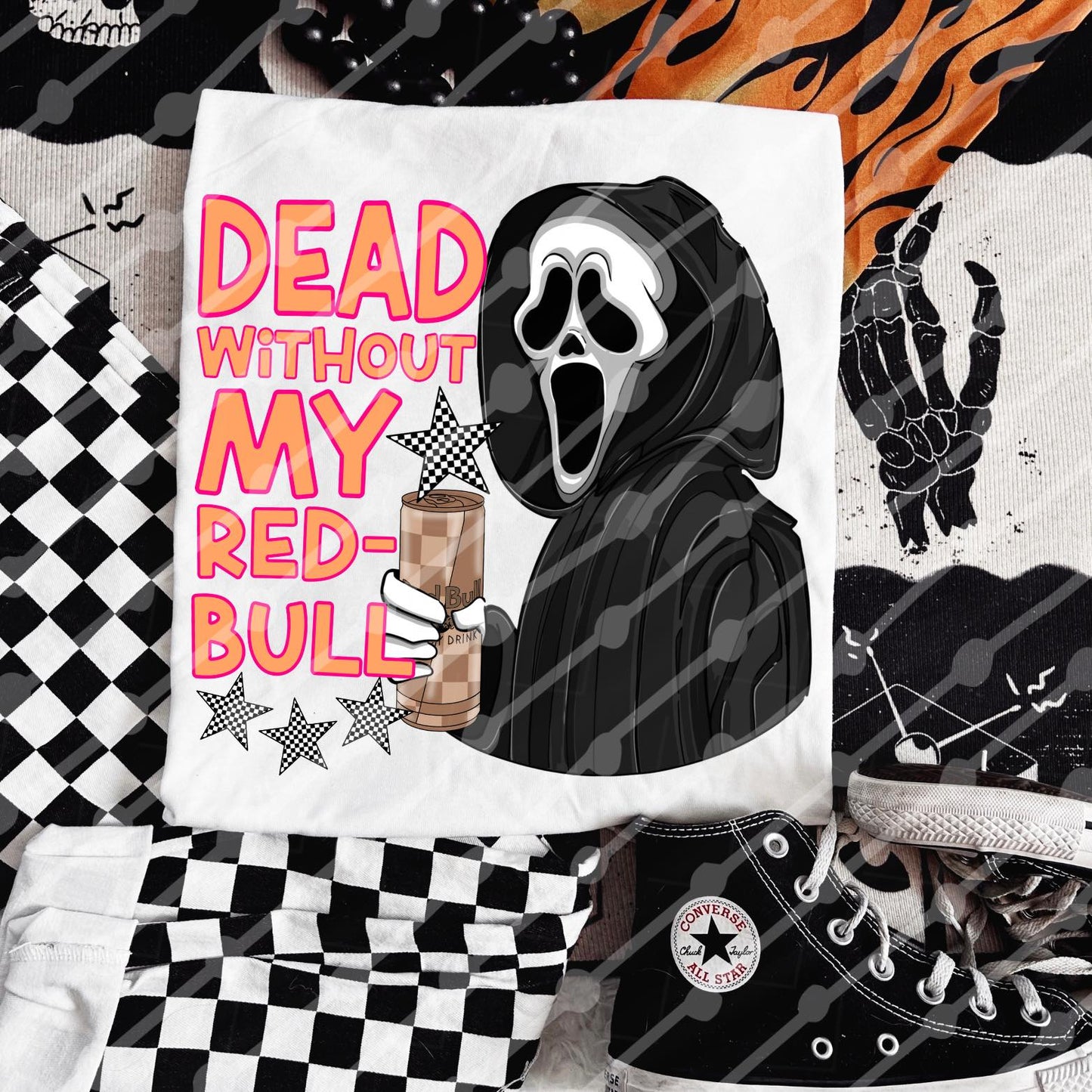 Dead without my Redbull DTF TRANSFER Rustic Key Transfers