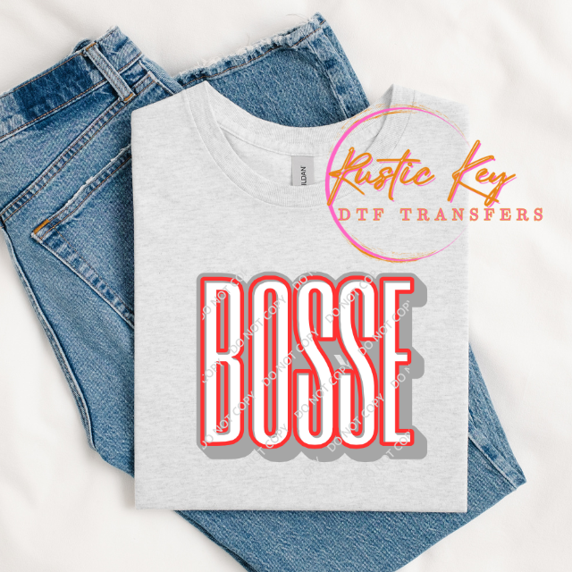 Bosse bulldogs DTF TRANSFER