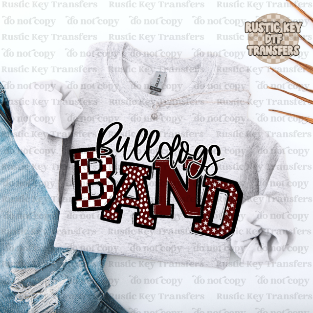 Bulldogs Band So sporty DTF Transfer, Ready to Press