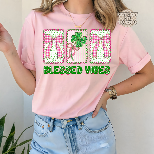 Blessed vibes DTF Transfer, Ready to Press