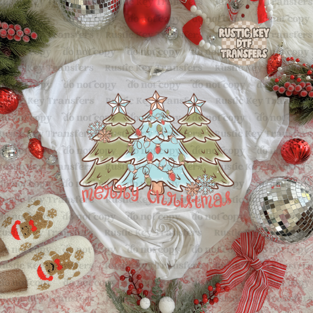 Merry Christmas DTF Transfer, Ready to Press