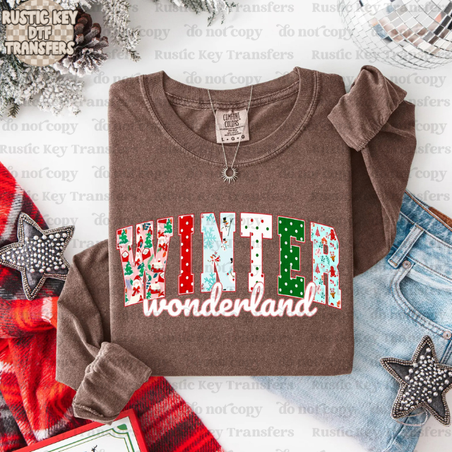 Winter Wonderland DTF Transfer, Ready to Press