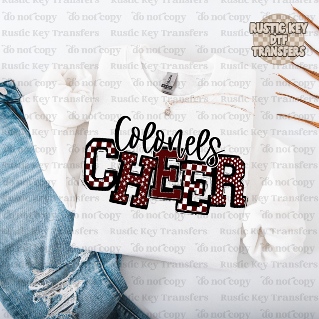 Colonels Cheer So sporty DTF Transfer, Ready to Press