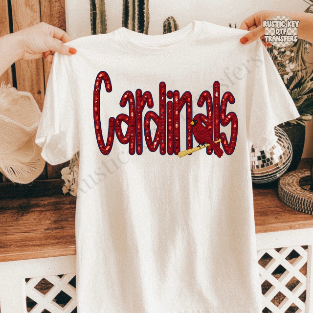 Cardinals DTF Transfer, Ready to Press
