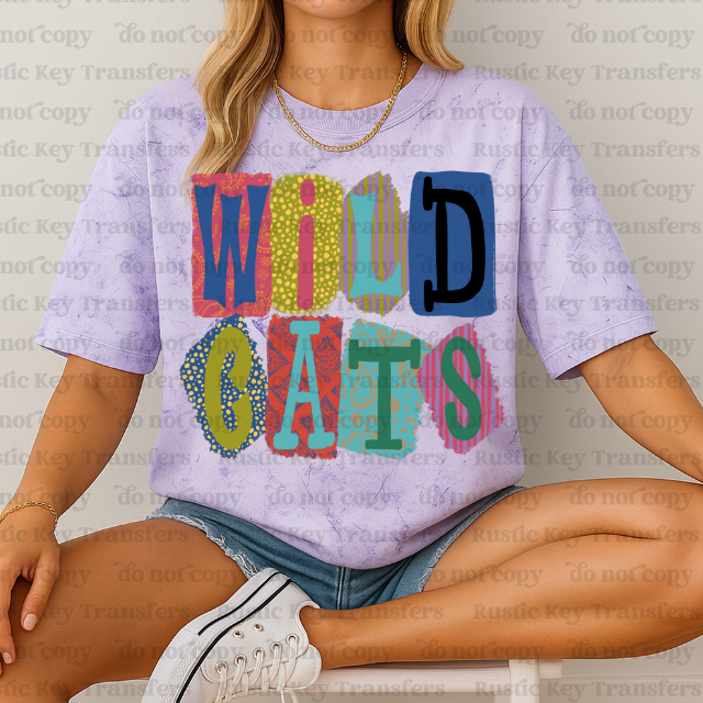 Wildcats DTF Transfer, Ready to Press