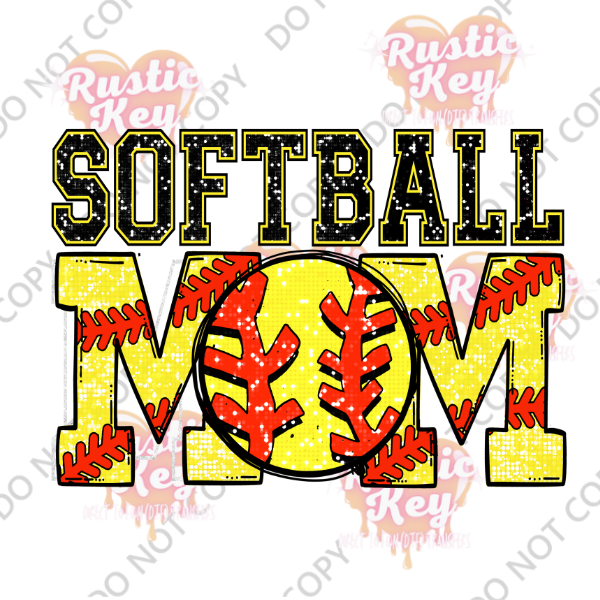 MAMA SOFTBALL DTF TRANSFER