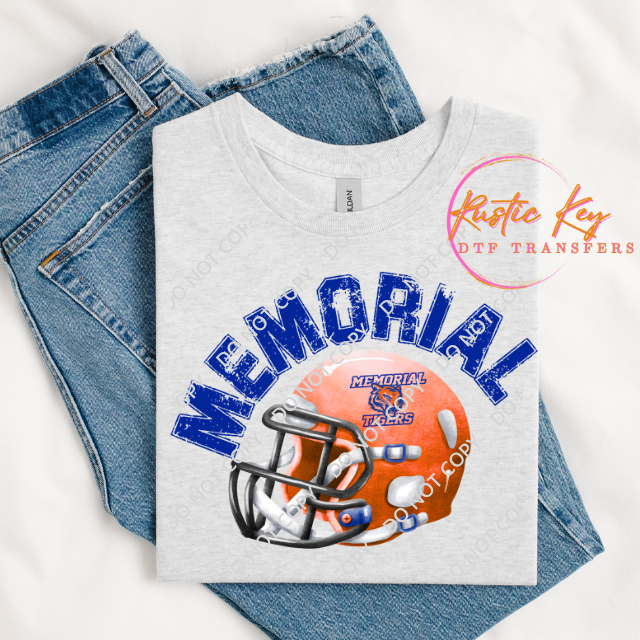 Memorial tigers DTF TRANSFER Rustic Key Transfers