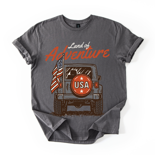 Land of adventure jeep DTF TRANSFER Rustic Key Transfers