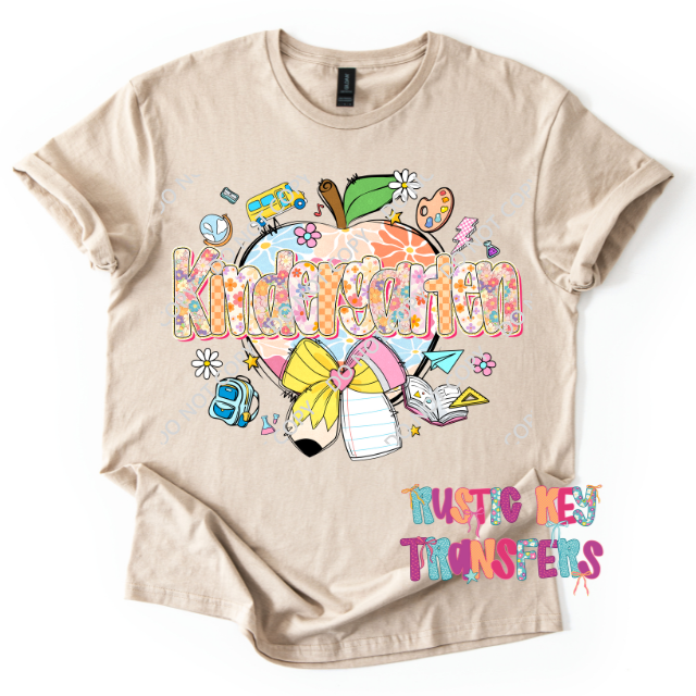 Kindergarten DTF TRANSFER Rustic Key Transfers