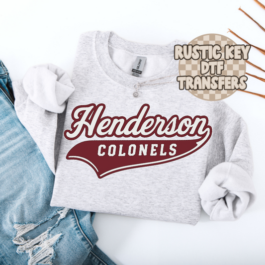 Henderson Colonels DTF TRANSFER