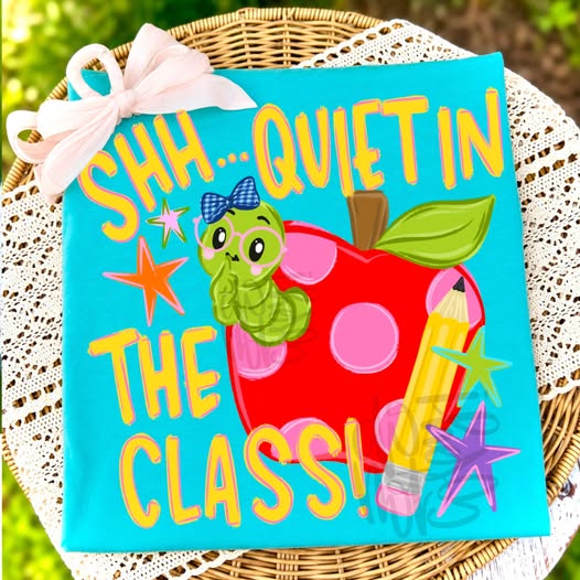 Shh... Quiet in the class DTF Transfer, Ready to Press Rustic Key Transfers