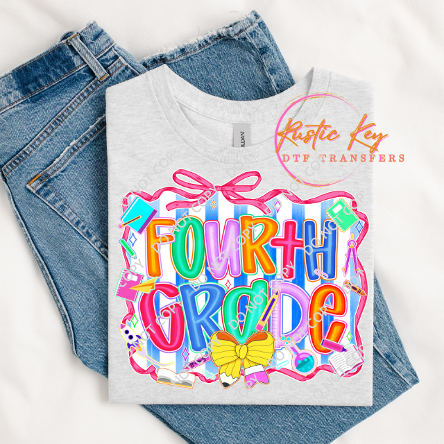 Fourth grade DTF TRANSFER Rustic Key Transfers