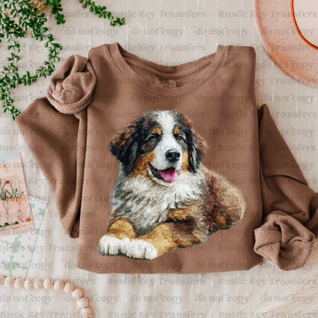 Dog DTF Transfer, Ready to Press