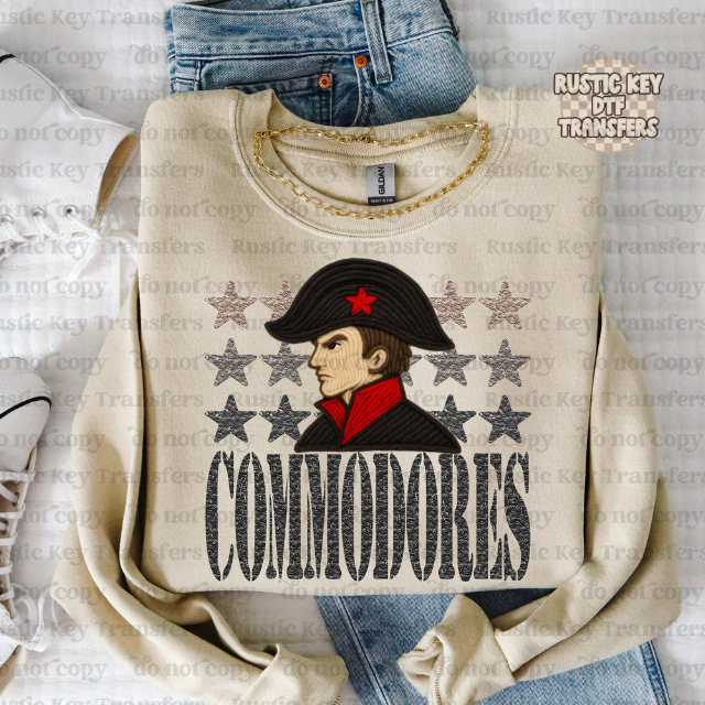 Commodores yarn mascot DTF Transfer, Ready to Press