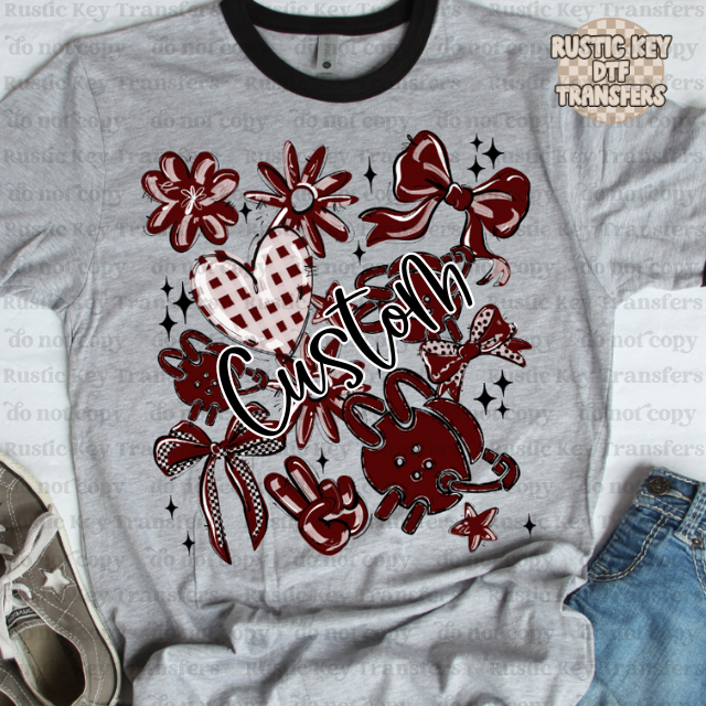 Custom Wrestling collage DTF Transfer, Ready to Press