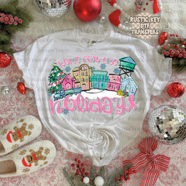 Home for the Holidays DTF Transfer, Ready to Press