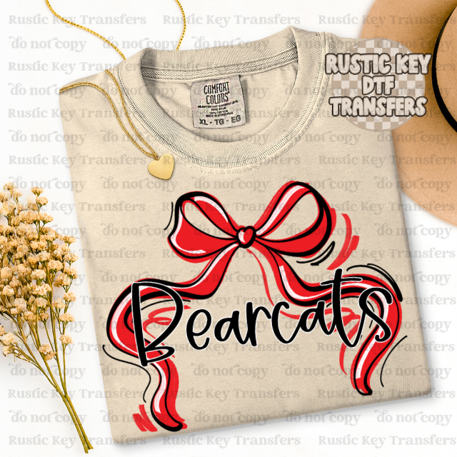 Bearcats Mascot Bow DTF TRANSFER