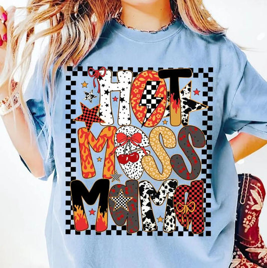 HOT MESS MAMA DTF TRANSFER Rustic Key Transfers