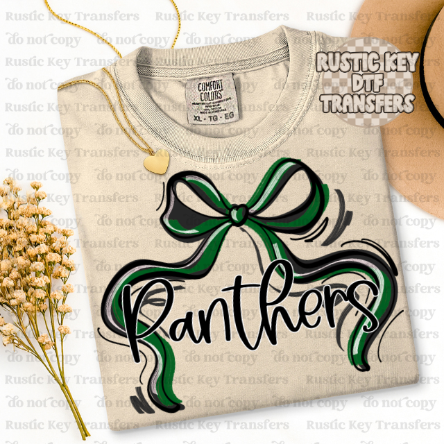 Panthers Mascot Bow DTF TRANSFER