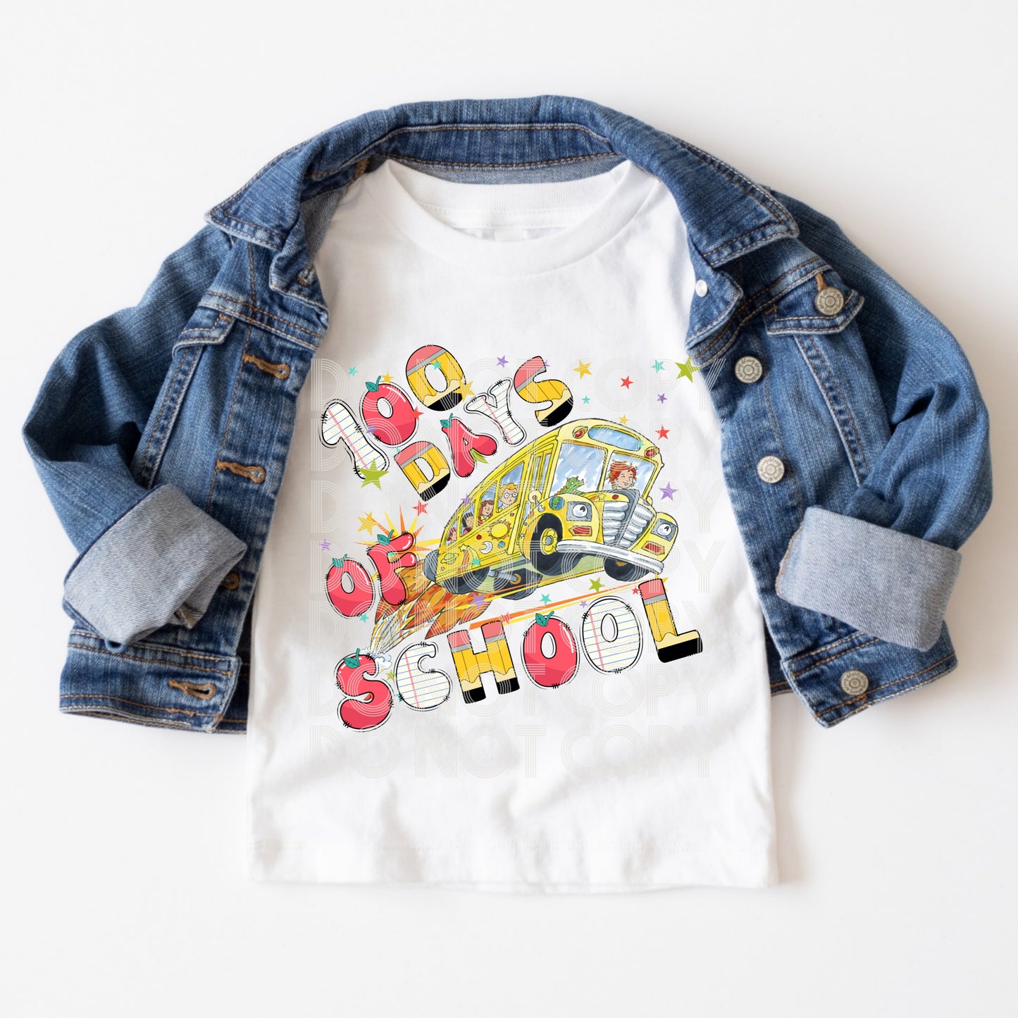 100 Days of school DTF Transfer, Ready to Press