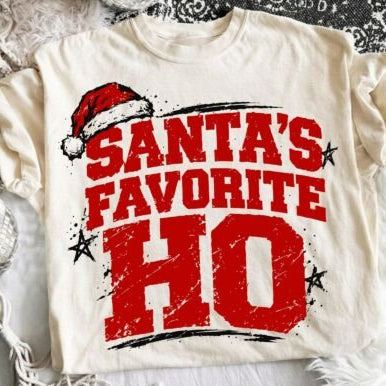 Santa's favorite ho DTF Transfer, Ready to Press Rustic Key Transfers