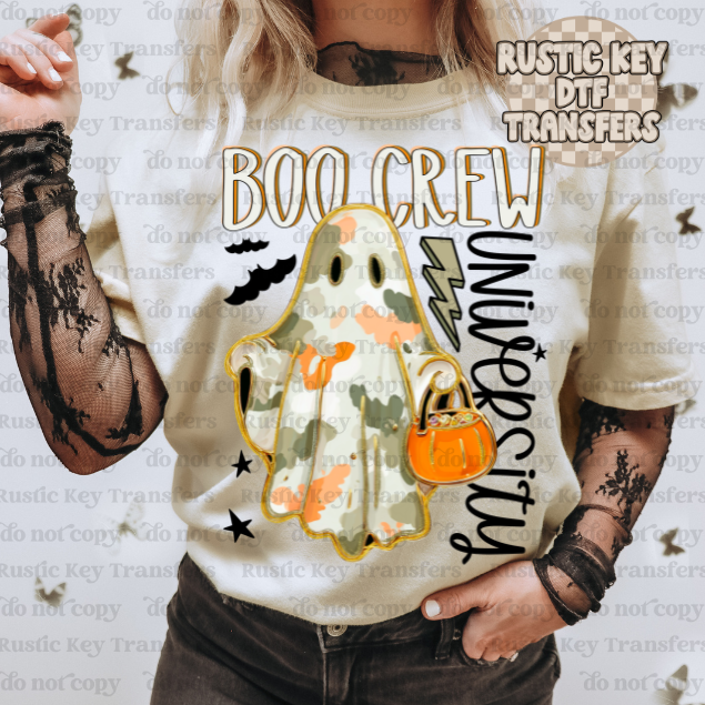 Boo crew university DTF TRANSFER