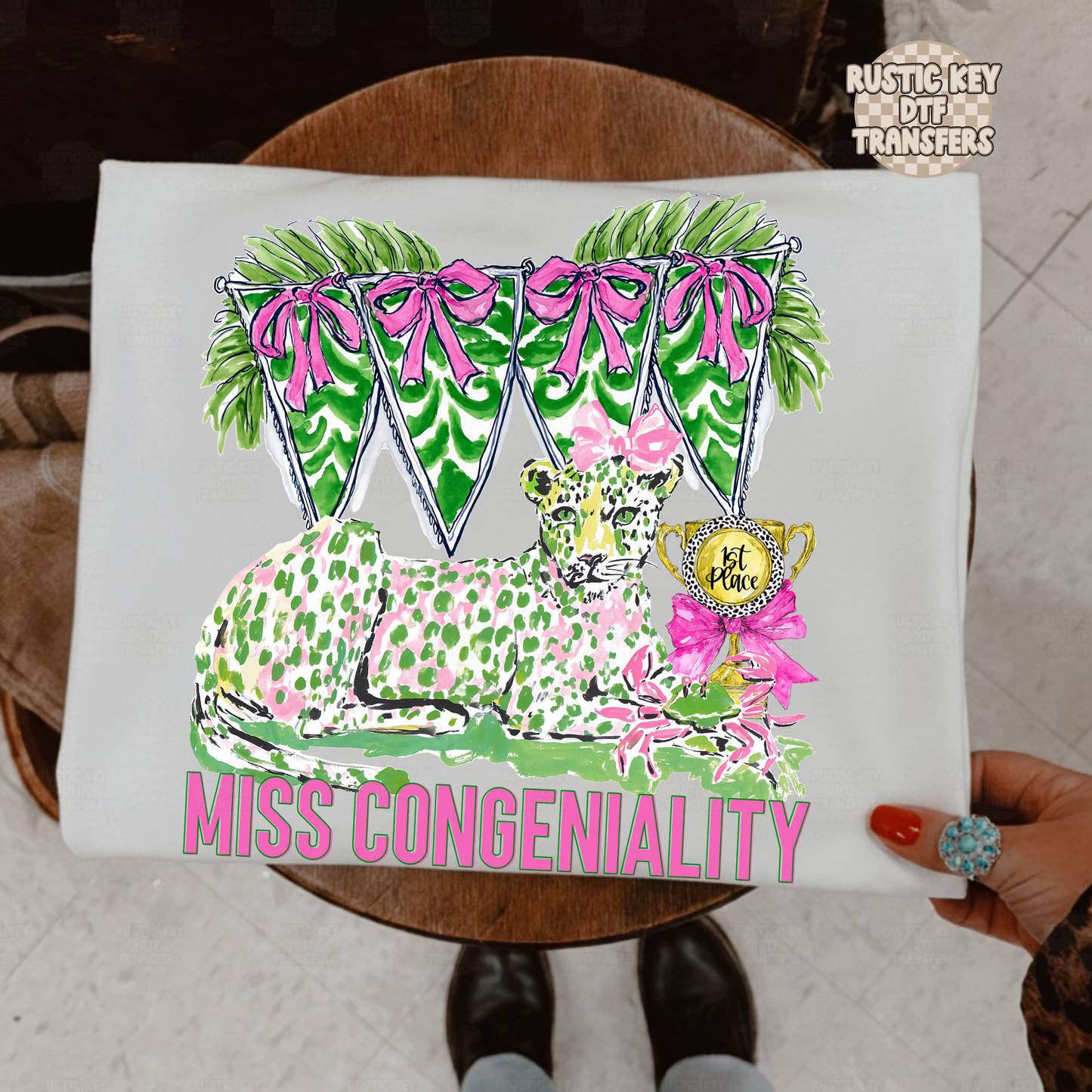 Miss Congeniality DTF Transfer, Ready to Press