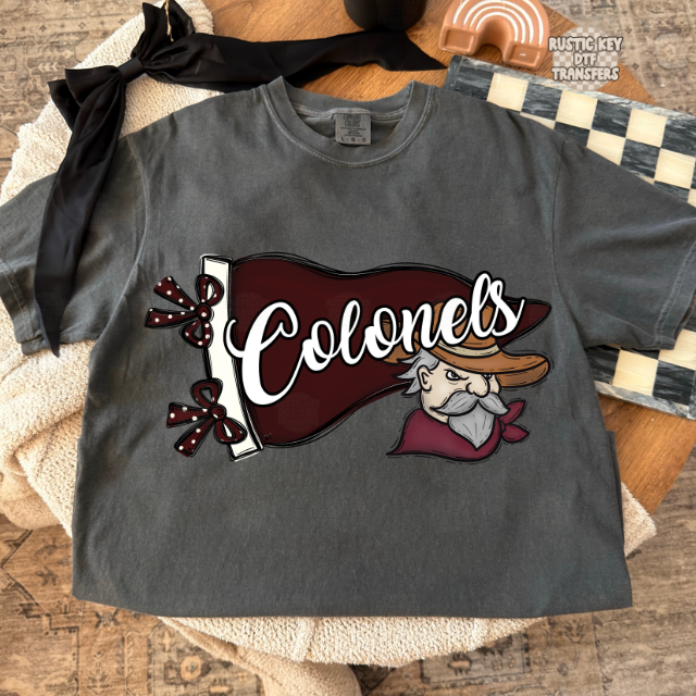 Colonels mascot pennat DTF Transfer, Ready to Press