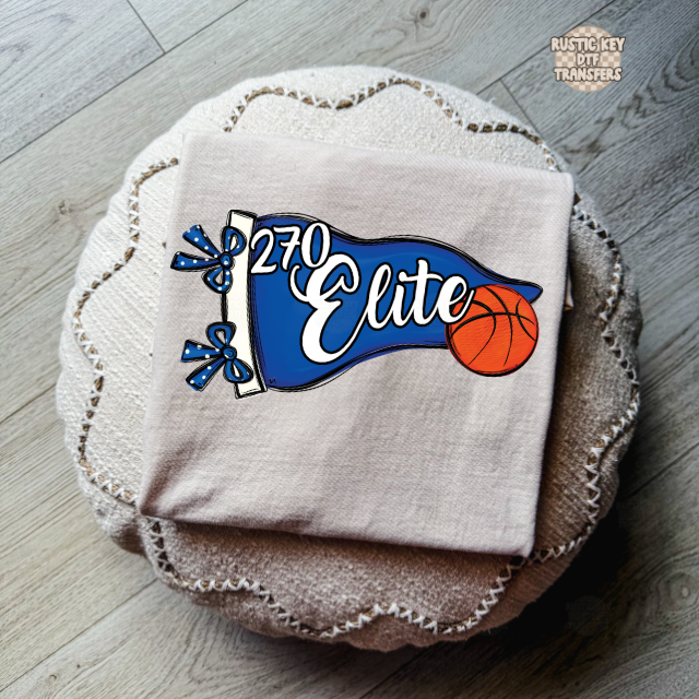 270 Elite basketball pennat DTF Transfer, Ready to Press