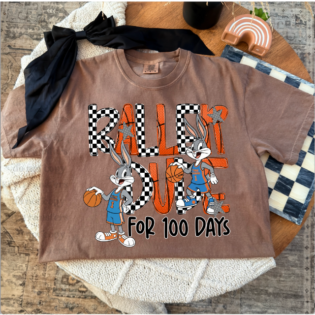 100 Days of school baller dude DTF Transfer, Ready to Press