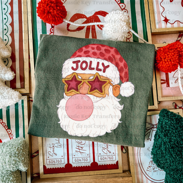 Jolly santa DTF Transfer, Ready to Press